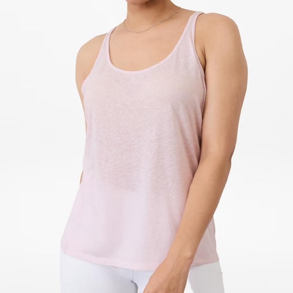 NEW Athleta Getaway Tank Top in Light Pink Women's Size Large
